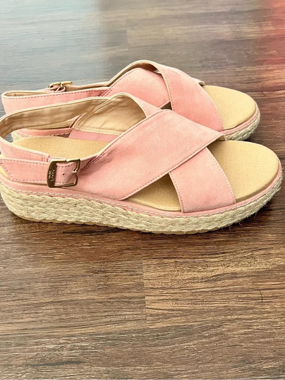 Dr. Scholl's Blush Pink Crisscross Espadrille Sandals